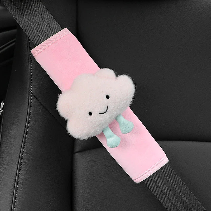 Plush Cloud Seatbelt Cover – Soft Comfort Car Shoulder Cushion