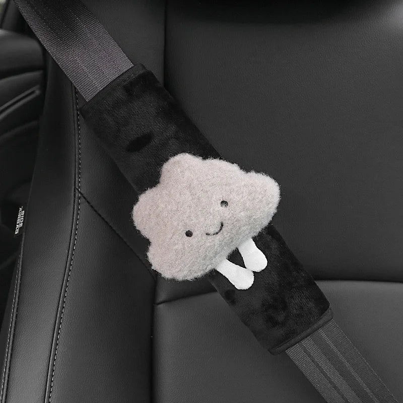 Plush Cloud Seatbelt Cover – Soft Comfort Car Shoulder Cushion