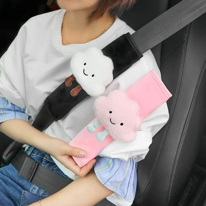 Plush Cloud Seatbelt Cover – Soft Comfort Car Shoulder Cushion